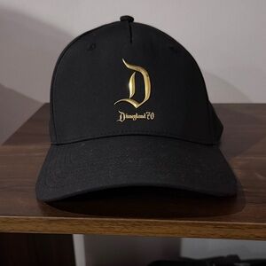 Disneyland 70th Anniversary Black and Gold Hat